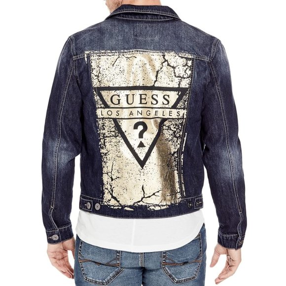 guess logo denim jacket